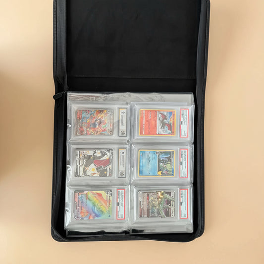 Svart 6 pocket PSA Slab pärm med dragkedja.