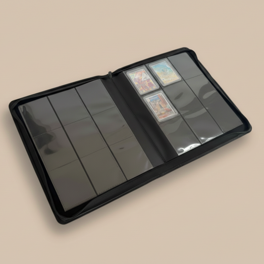 9 Pocket Toploader pärm – Sideloader med Dragkedja