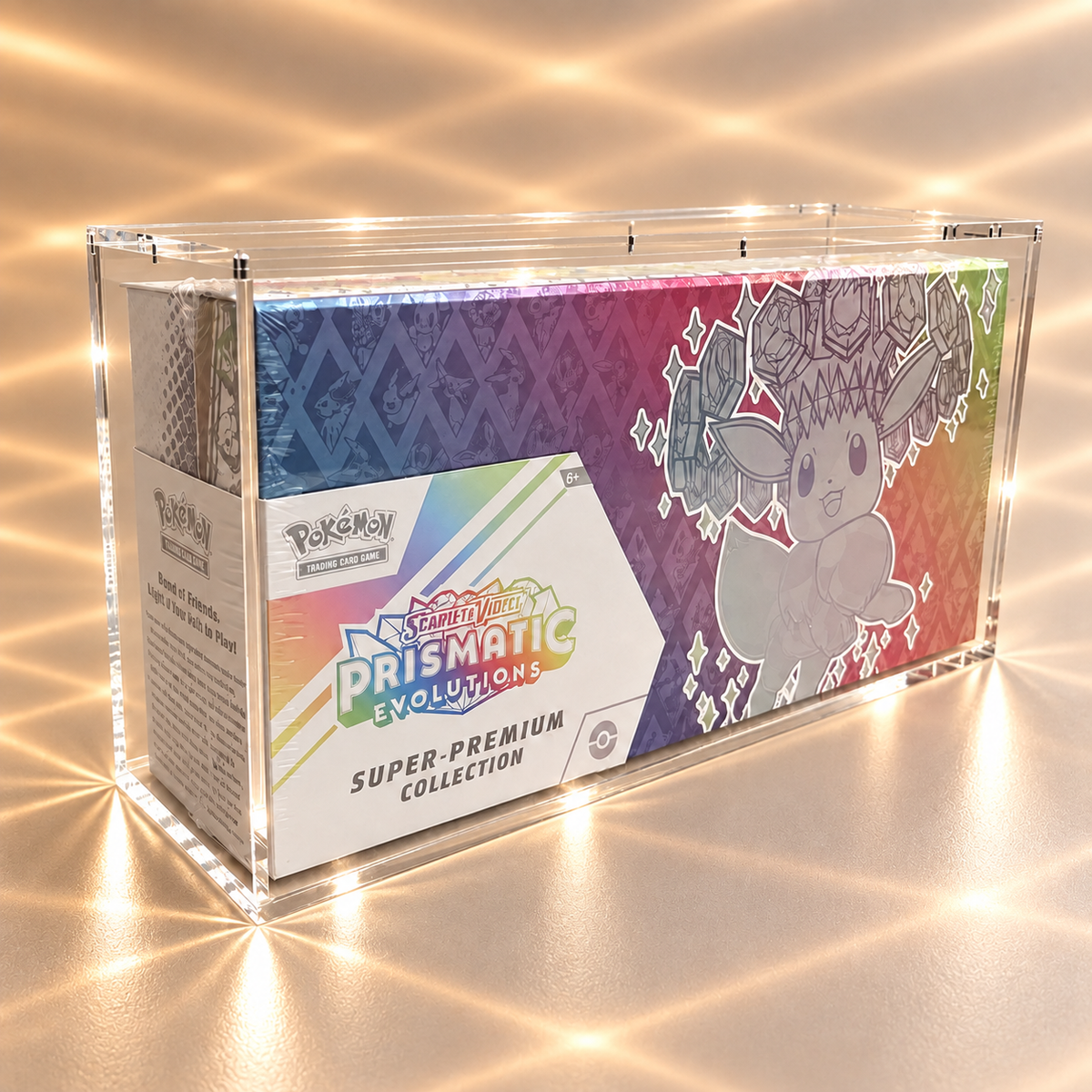 Akrylskydd för Pokémon Scarlet & Violet Prismatic Evolutions Super-Premium Collection