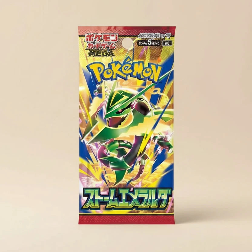 Pokémon TCG Storm Emerald japansk Booster Pack – officiellt fabriksförseglat booster pack.