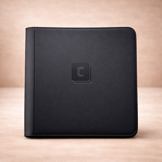 12-pocket toploader pärm / binder med Dragkedja / zipper side-loading - Perfekta för pokemon och TCG-cards