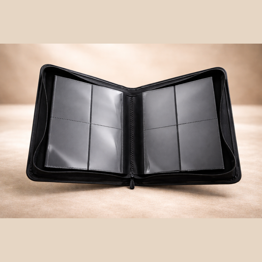 4-pocket toploader pärm / binder med Dragkedja / zipper side-loading - Perfekta för pokemon och TCG-cards 4