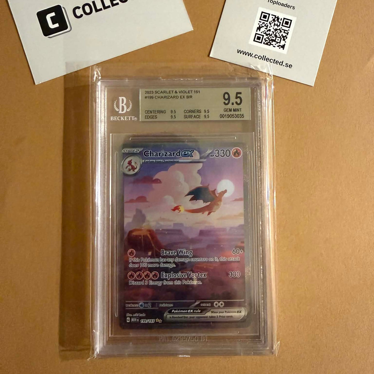 Charizard ex (MEW 199) - Special Illustration Rare - Beckett 9.5