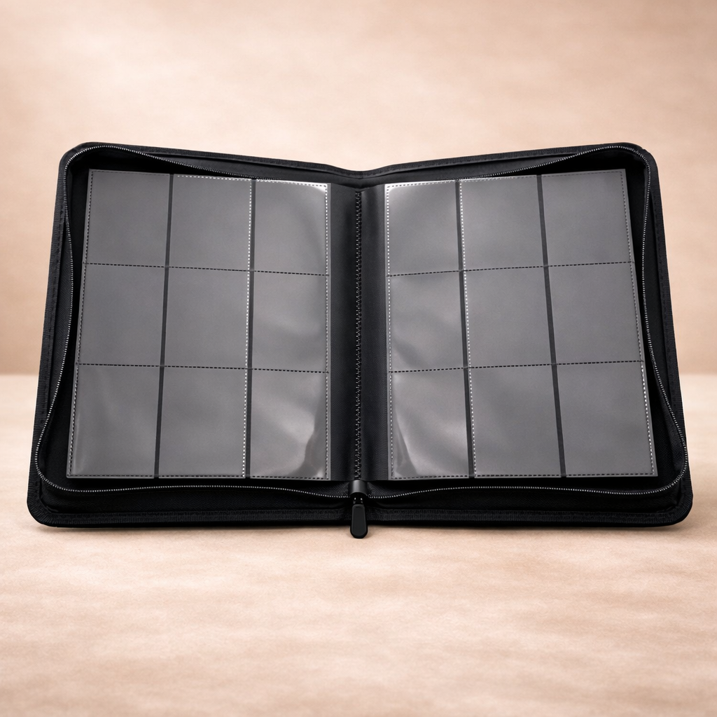 9-pocket Toploader Pärm / Binder med Dragkedja / Zipper side-loading - Utmärkt för pokemon och andra TCG-Cards 2