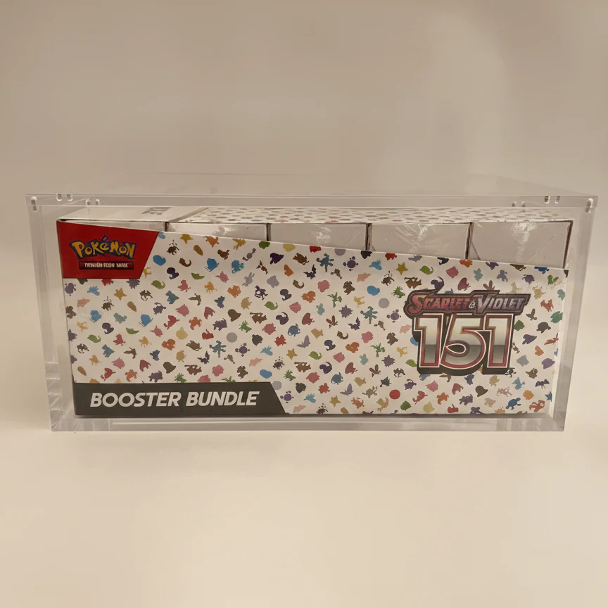 Akrylskydd för Pokémon Booster Bundle Display 151 mew 3 – 6 mm UV-skydd med 6 magneter