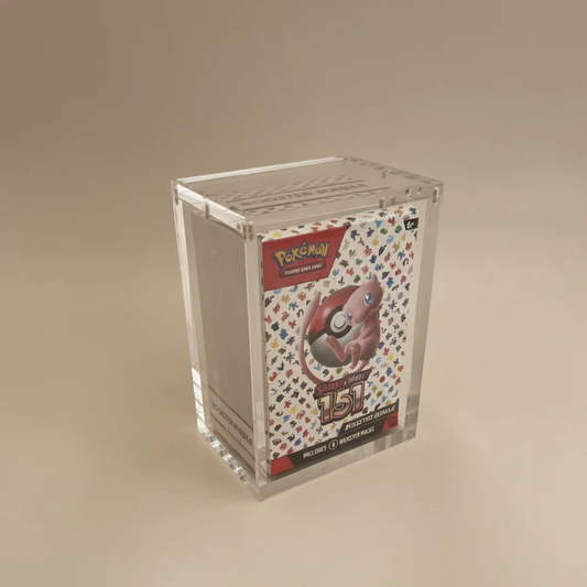 Akrylskydd för Pokémon Booster Bundle 151 MEW – 6 mm UV-skydd med 4 magneter