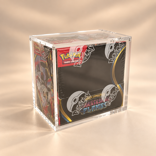 Transparent akrylskydd för Pokémon Booster Box i kristallklar akryl