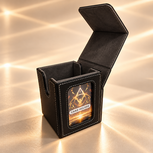 Öppen Svart Deck Box för upp till 100 Pokémonkort och andra TCG-kort