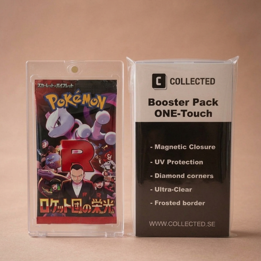 One Touch skydd till TCG Booster Packs - Team Rocket Japanskt Pass - Collected.se