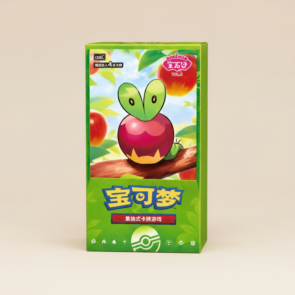 Pokémon Gem Pack Vol. 6 Booster Box CBB6C på förenklad kinesiska med Knapfel-design