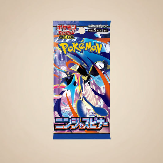 Pokémon TCG Ninja Spinner japansk Booster Pack – officiellt fabriksförseglat booster pack från Mega Evolution-serien.