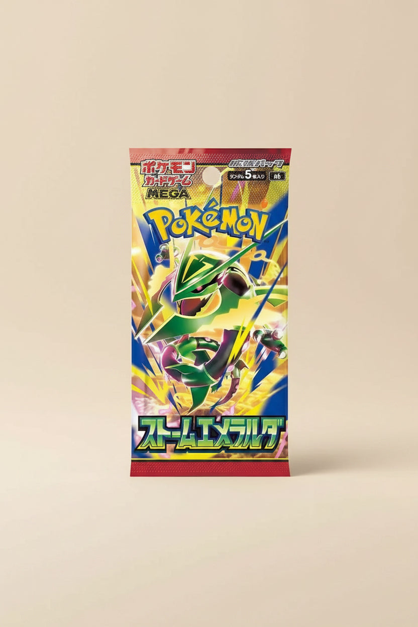 Pokémon TCG Storm Emerald japansk Booster Pack – officiellt fabriksförseglat booster pack.